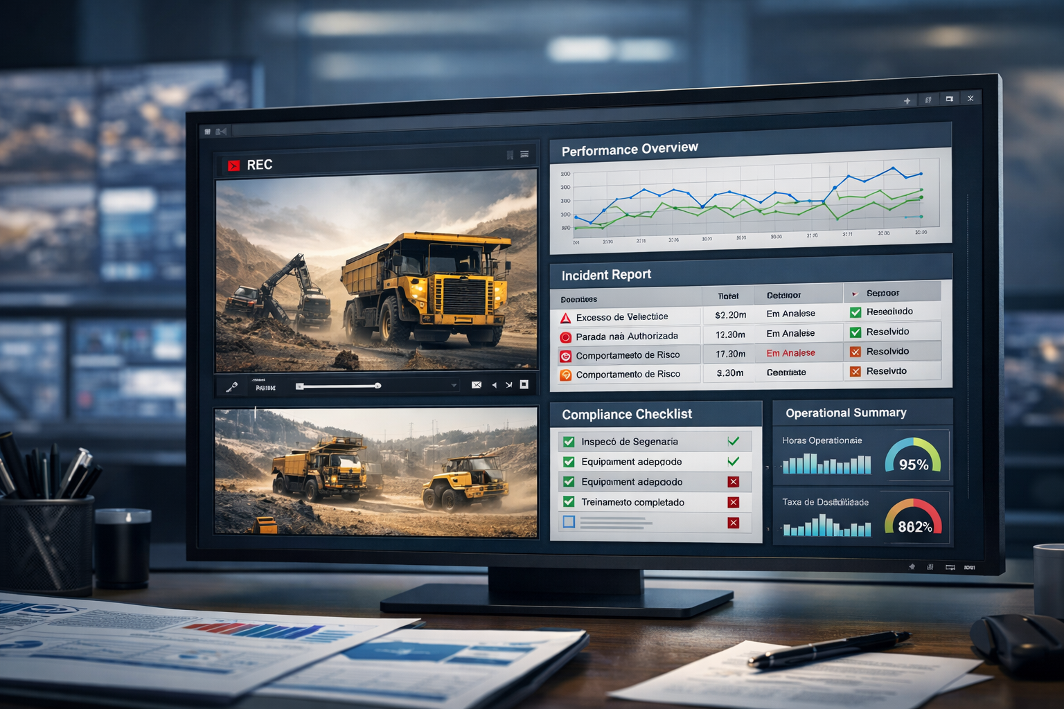 Operação com máquinas pesadas